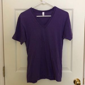 Purple American Apparel V neck